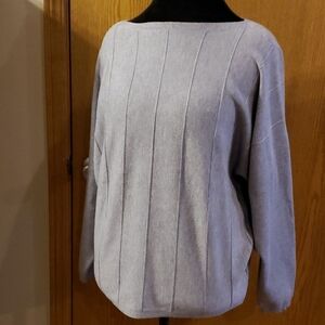 Vila milano double knit ribbed wool blend sweater